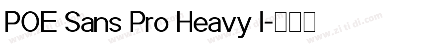 POE Sans Pro Heavy I字体转换